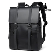 PU Leather Adjustable Strap Backpack Bag Black / One Size
