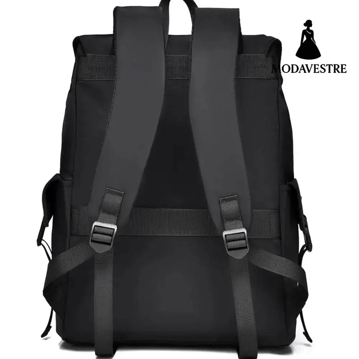 PU Leather Multi-Pockets Adjustable Strap Backpack Bag