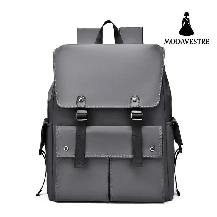 PU Leather Multi-Pockets Adjustable Strap Backpack Bag