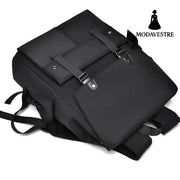 PU Leather Multi-Pockets Adjustable Strap Backpack Bag