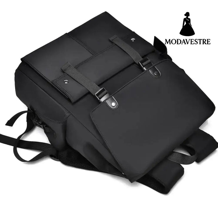 PU Leather Multi-Pockets Adjustable Strap Backpack Bag