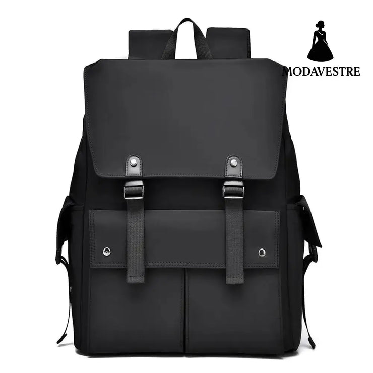 PU Leather Multi-Pockets Adjustable Strap Backpack Bag