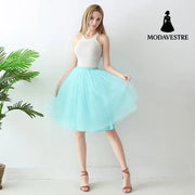 Puff Skirt Pleated Skirt Mesh Skirt Adult Skirt A-Line Skirt Mint Green / One size