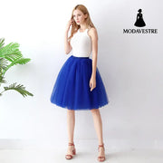 Puff Skirt Pleated Skirt Mesh Skirt Adult Skirt A-Line Skirt Royal blue / One size
