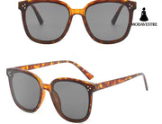 Rectangle Sunglasses Women Rimless Square Sun Glasses Tortoiseshell black grey