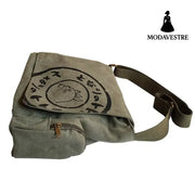 Retro canvas bag men’s shoulder bag crossbody bag large capacity casual bag travel bag unisex canvas bag