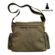 Retro canvas bag men’s shoulder bag crossbody bag large capacity casual bag travel bag unisex canvas bag
