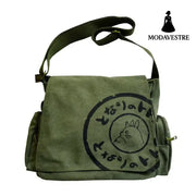 Retro canvas bag men’s shoulder bag crossbody bag large capacity casual bag travel bag unisex canvas bag Army green
