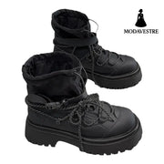 Retro Hiking Handsome Platform Worker Boot Women