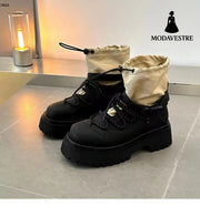 Retro Hiking Handsome Platform Worker Boot Women