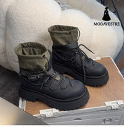 Retro Hiking Handsome Platform Worker Boot Women