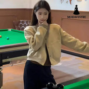 Retro Short Baseball Jacket Women’s Niche Loose Casual Jacket