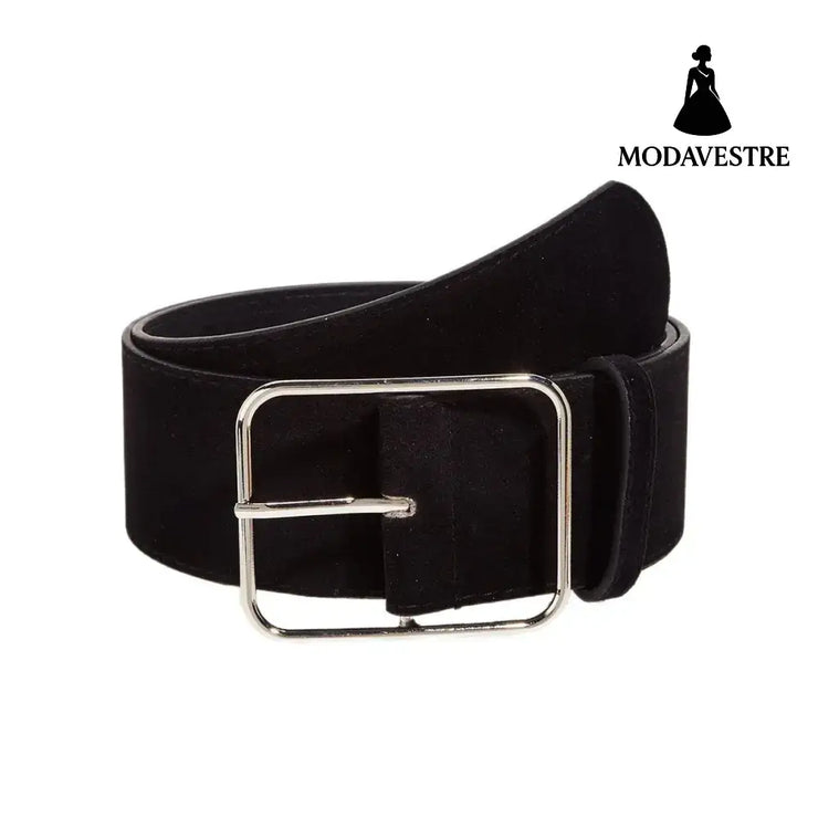 Retro Wide Waist Slimming Dress Elegant American Belt Accessory