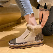 Rhinestone Ankle Boots Women Platform Shoes Fashion Boot