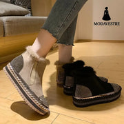 Rhinestone Ankle Boots Women Platform Shoes Fashion Boot