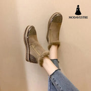 Rhinestone Ankle Boots Women Platform Shoes Fashion Boot