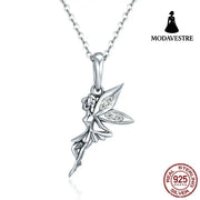 S925 Sterling Silver Accessories Women’s Flower Fairy DIY Bracelet Pendant Personalized Necklace Charm Necklace