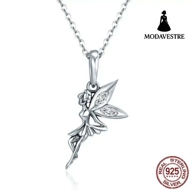 S925 Sterling Silver Accessories Women’s Flower Fairy DIY Bracelet Pendant Personalized Necklace Charm Necklace