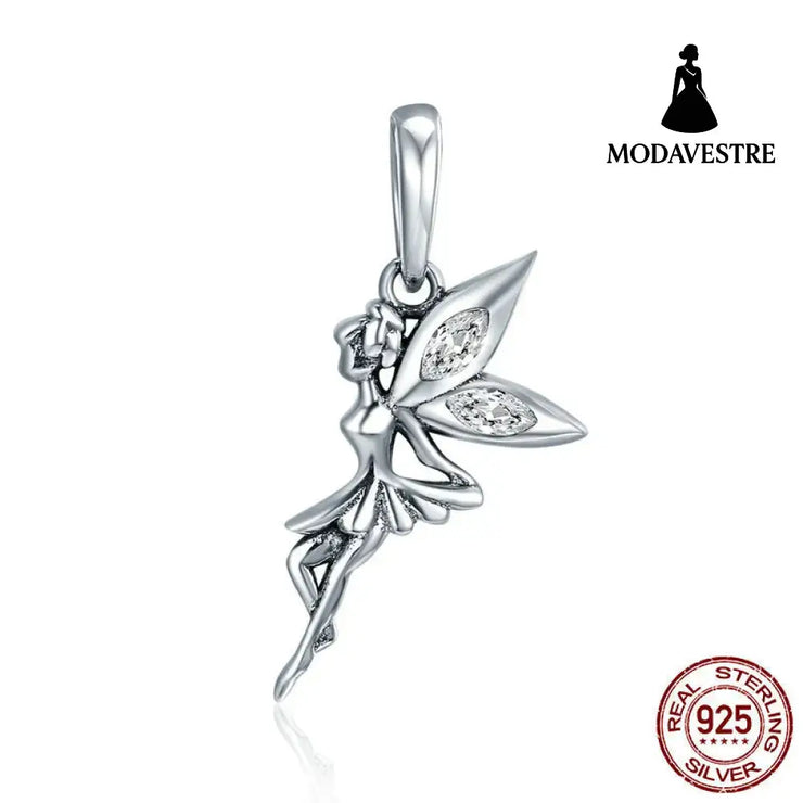 S925 Sterling Silver Accessories Women’s Flower Fairy DIY Bracelet Pendant Personalized Necklace Charm Pendant