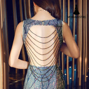 Sequin Party Dresses Long Section