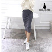 Sexy Chic Pencil Skirts Dark Grey / One size