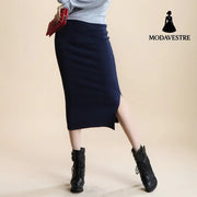 Sexy Chic Pencil Skirts Navy Blue / One size