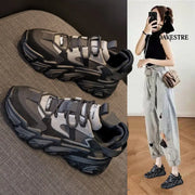 Shoes Women New Thick Soled Women S Shoes Versatile Sports Shoes Black Fashion Net Red Daddy Shoes Spring
