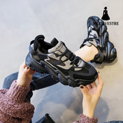 Shoes Women New Thick Soled Women S Shoes Versatile Sports Shoes Black Fashion Net Red Daddy Shoes Spring Grey / 34