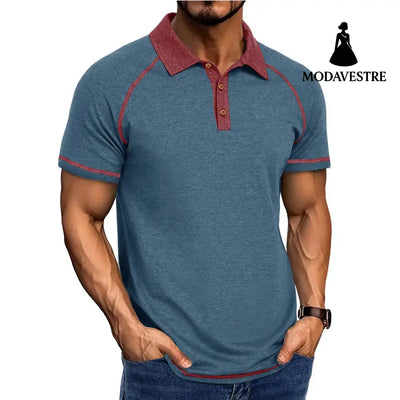 Short-sleeved Lapel T-shirt POLO Bottoming Shirt Men Clothing T-shirt
