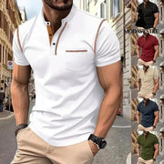 Short-sleeved Polo Shirt Summer Casual Quick-dry Tops Men Clothing Shirt