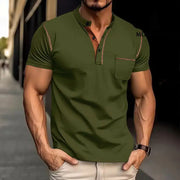 Short-sleeved Polo Shirt Summer Casual Quick-dry Tops Men Clothing Army Green / L Shirt