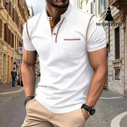 Short-sleeved Polo Shirt Summer Casual Quick-dry Tops Men Clothing White / L Shirt