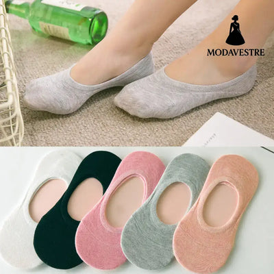 Silicone Non-slip Solid Color Female Socks Women Boat Socks