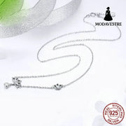 Silver Lotus Delicate Necklace Sterling Silver 925