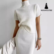 Slit Sheath Skirt Skirt Suit