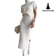 Slit Sheath Skirt Skirt Suit