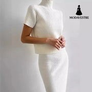 Slit Sheath Skirt Skirt Suit