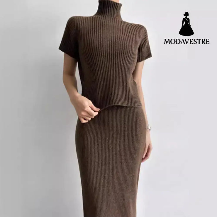 Slit Sheath Skirt Skirt Suit