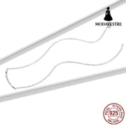 Smiling geometric necklace s925 silver collarbone chain 925 silver