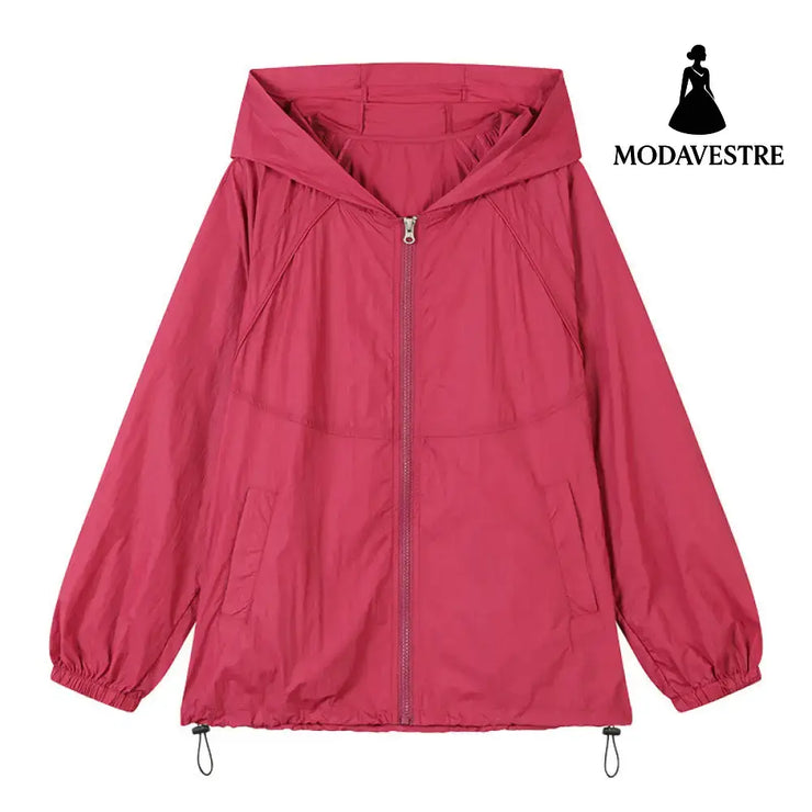 Solid Color Breathable Sun Protection Clothing Coat For Women