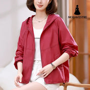 Solid Color Breathable Sun Protection Clothing Coat For Women