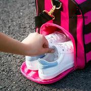 Sportsgirl Travel Bag Striped Women’’s Portable Large Capacity