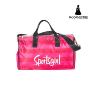 Sportsgirl Travel Bag Striped Women’’s Portable Large Capacity Rose Red / M
