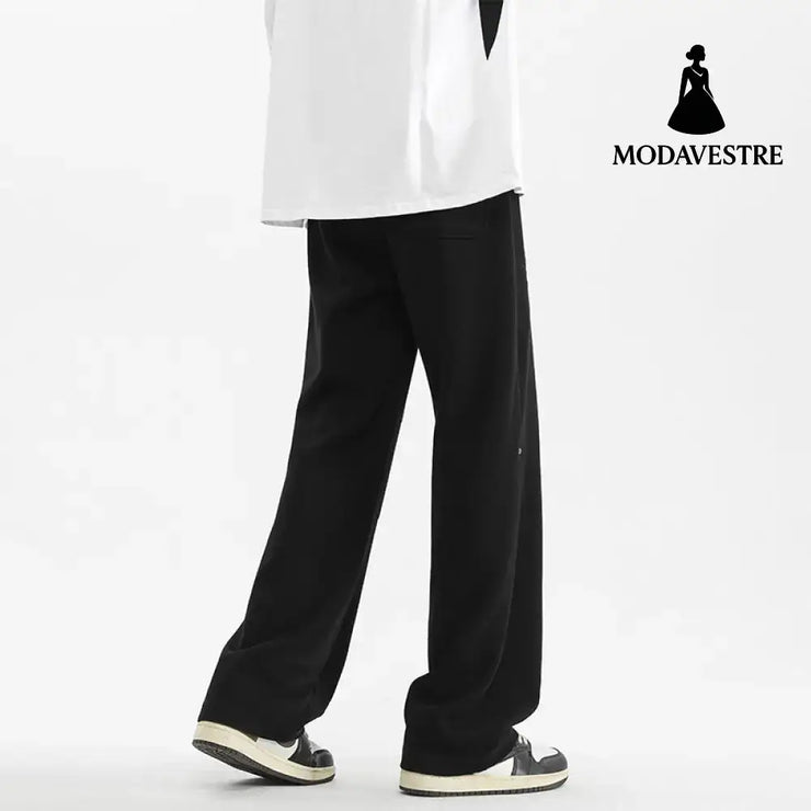 Straight-Leg Casual Pants for Men