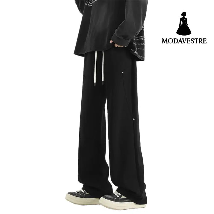 Straight-Leg Casual Pants for Men