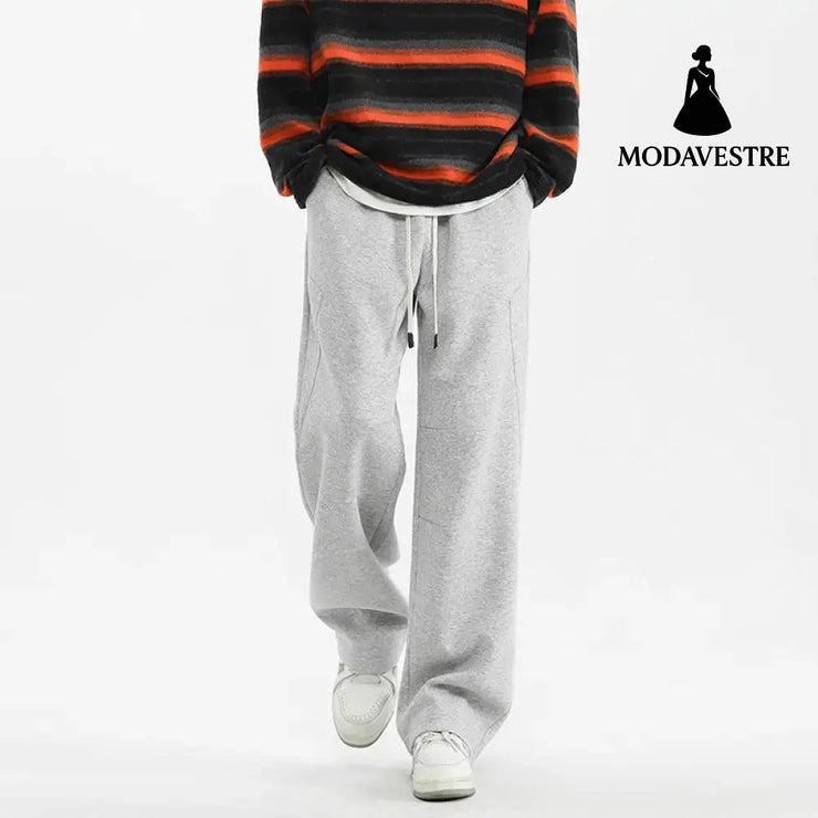 Straight-Leg Casual Pants for Men