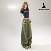 Straight Leg Wide-Leg Denim Pants for Women and Men Loose Fit