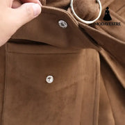 Suede shorts women slim pants