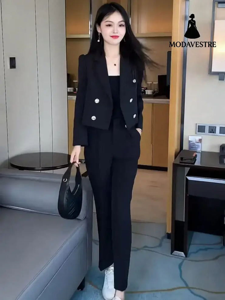 Suit Jacket Women’s Long Sleeve Pants Suit Jacket