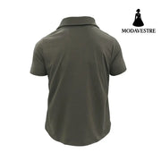 Summer Lapel Button Polo Shirt With Pockets Outdoor Fashion Short Sleeve Tops For Men Clothing T-shirt